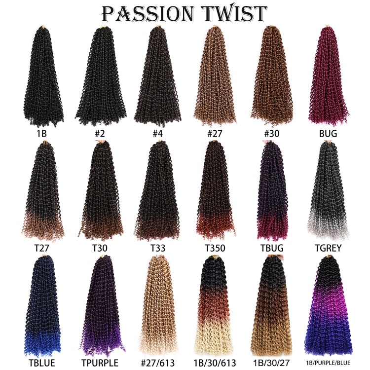 Tu Raatid Passion Twist Hair (24 inches) - Pack of 6 - Tu Raatid